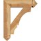 Ekena Millwork Balboa Arts and Crafts Rough Sawn Bracket w/ Offset Brace, Western Red Cedar, 6"W x 20"D x 24"H BKT0604X20X24BOA03RWR - alternate 2